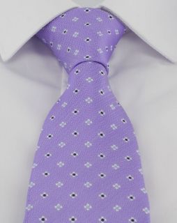Purple Simple Flower Neat Polyester Tie