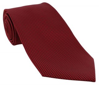 Red Semi Plain Extra Long Polyester Tie
