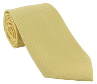 Gold Semi Plain Extra Long Polyester Tie
