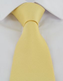 Gold Semi Plain Extra Long Polyester Tie