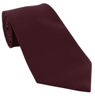 Wine Semi Plain Extra Long Polyester Tie