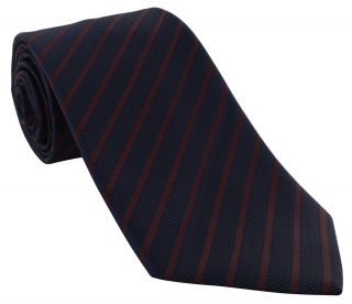 Navy with Wine Stripe Extra Long Polyester Tie