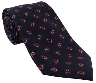 Navy with Red Pine Extra Long Polyester Tie