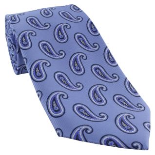 Blue Paisley Extra Long Polyester Tie