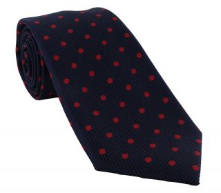 Red Heavy Textured Spot Polyester Tie