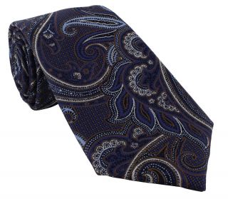 Brown Luxurious Paisley Polyester Tie