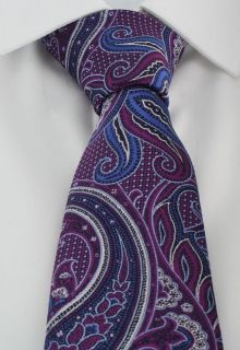 Magenta Luxurious Paisley Polyester Tie