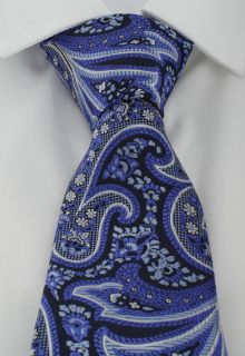 Royal Blue Oversized Paisley Polyester Tie