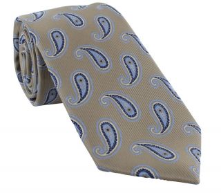 Taupe Large Pine Polyester Tie