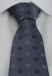 Grey Petal Floral Polyester Tie