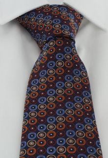 Orange Retro Circles Polyester Tie