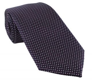 Purple Pip Geometric Polyester Tie