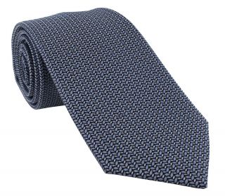 Blue Pip Geometric Polyester Tie