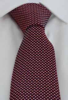 Red Pip Geometric Polyester Tie