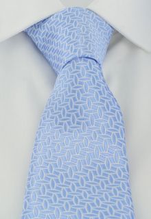 Blue Outline Geometric Polyester Tie