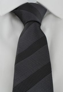 Grey Dash Stripe Skinny Polyester Tie