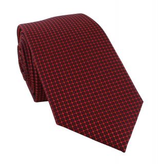 Red Semi Plain Skinny Polyester Tie