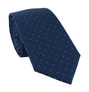 Teal Highlight Micro Spot Skinny Polyester Tie