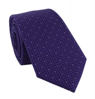 Purple Highlight Micro Spot Skinny Polyester Tie