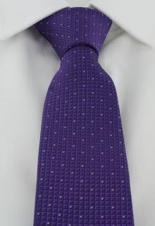 Purple Highlight Micro Spot Skinny Polyester Tie