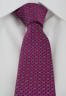 Pink Bold Diamond Neat Skinny Polyester Tie