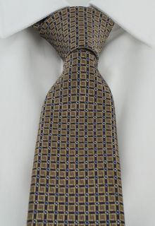 Taupe / Brown Bold Diamond Neat Skinny Polyester Tie