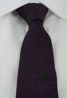 Purple Modern Paisley Skinny Polyester Tie