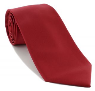 Red Plain Polyester Tie
