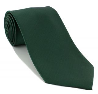 Green Plain Polyester Tie