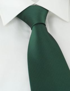 Green Plain Polyester Tie