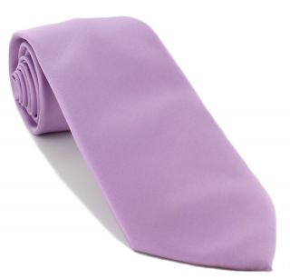 Lilac Plain Polyester Tie