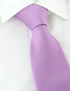Lilac Plain Polyester Tie