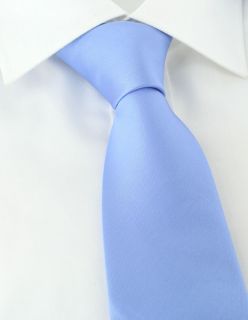 Light Blue Plain Polyester Tie