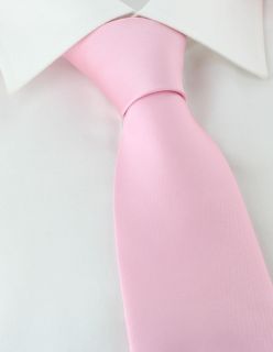 Pink Plain Polyester Tie