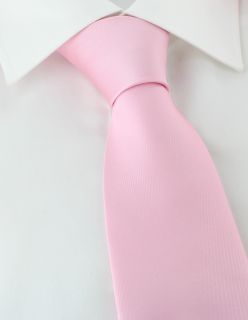 Pink Plain Tie & Pocket Square Set