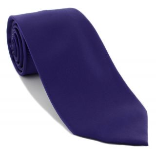 Purple Plain Polyester Tie