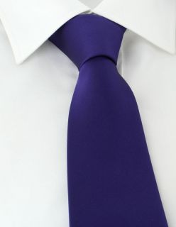 Purple Plain Polyester Tie