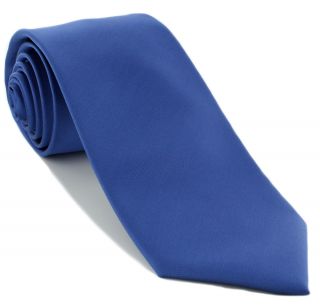 Royal Blue Plain Polyester Tie