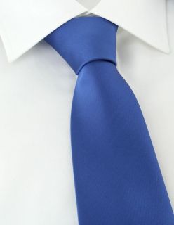 Royal Blue Plain Polyester Tie