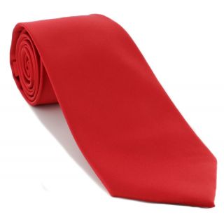 Scarlet Plain Polyester Tie