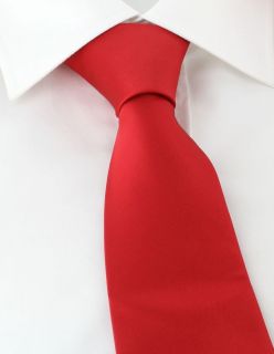 Scarlet Plain Polyester Tie