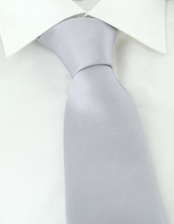 Light Grey Plain Tie & Pocket Square Set