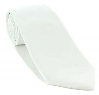 White Plain Polyester Tie