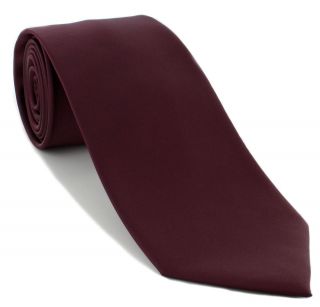 Wine Plain Polyester Tie