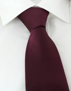 Wine Plain Polyester Tie