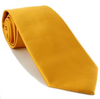Orange Plain Rib Polyester Tie