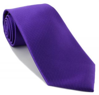 Purple Plain Rib Polyester Tie