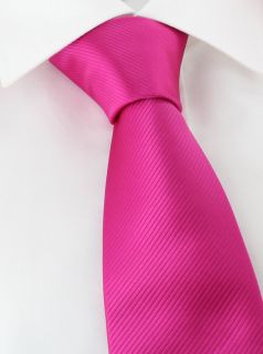 Magenta Plain Rib Polyester Tie