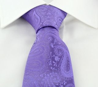 Lilac Tonal Paisley Polyester Tie