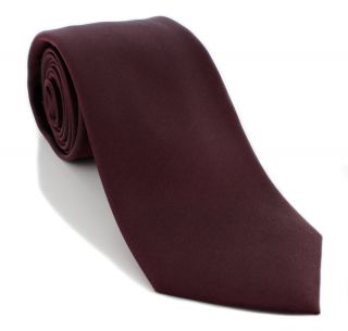 Wine Plain Silk Tie